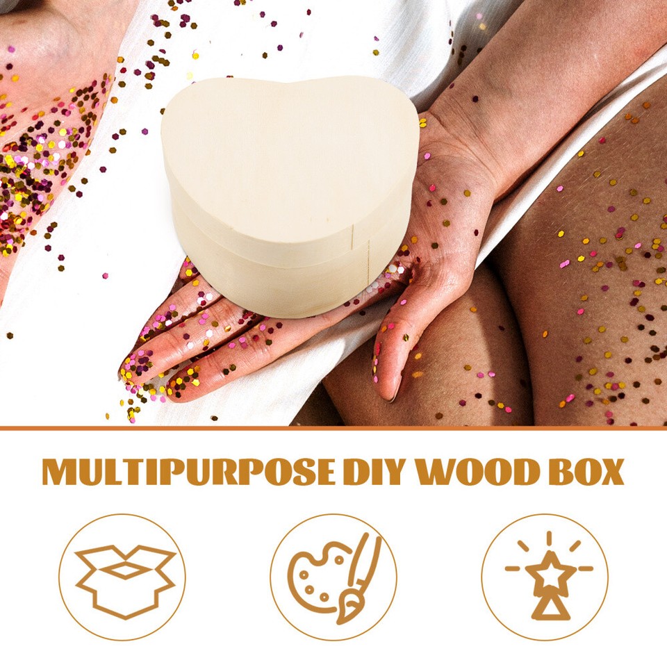 2 Pcs DIY Jewelry Boxes Storage Organizer for Heart Shape Shaped Child