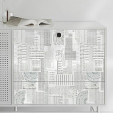 Grey Geometric Peel Stick Removable Wallpaper Self-Adhesive Contact Paper 393"