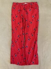 Life Is Good Sleep Pajama Pants Medium Womens Flannel Deer Winter Christmas