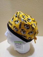 Missouri Tigers Men's Skull/Chemo Surgical Scrub Hat/Cap Handmade