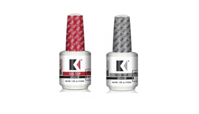 Kupa Gelfinity Gel TOP COAT & BASE COAT DUO Set UV/LED Cure Soak Off .5oz