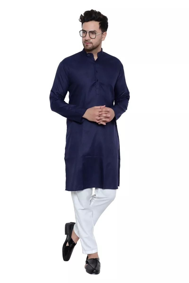 Buy Yellow Kurta Linen Satin Pajama Pant Malai Cotton Layered Set For Men  by Paarsh Online at Aza Fashions.