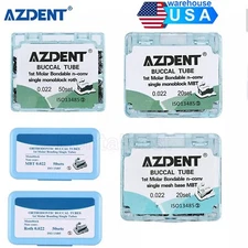 Tubos bucales de ortodoncia dental 1er tubo molar Roth MBT 022 Bondable Monobloc