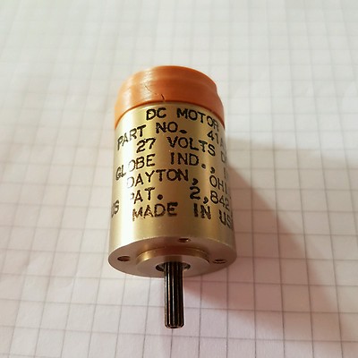 DC Motor 27 V DC Globe Ind.  Dayton Ohio 