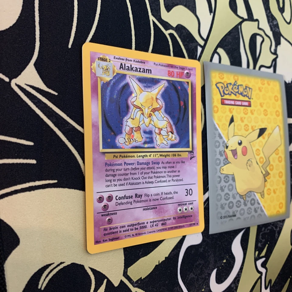 Pokémon Card Alakazam 1/130 Holo Rare - Base Set 2 - 238 💎NM💎 - Image 3 of 4