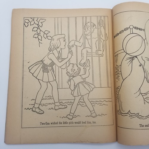 Henry Muheim Two-Gun Pete Rodeo Monkey Coloring Book Saalfield Publishing 1954 - Imagen 8 de 10