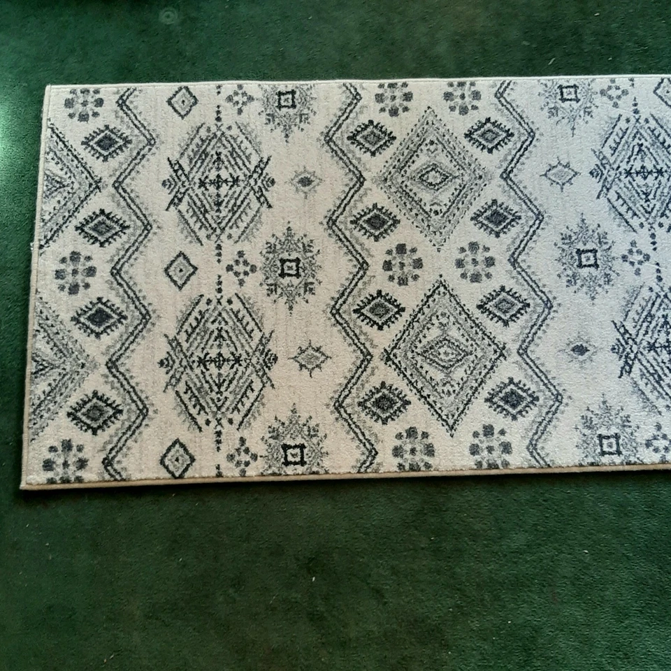 KAS Belgium Rugs 2'7"X 4'11" / Grey Journey Area Geometric Runner Patio Hallway  - Image 2 of 4