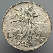 2 Lire 1911 Cinquantenario SPL+, Vittorio Emanuele III Regno D'Italia