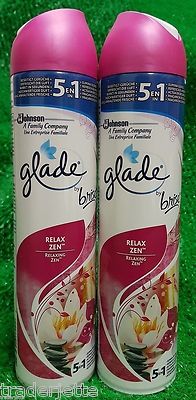 (16,50 /L/KG) 2x Glade by Brise DUFTSPRAY Relaxing Zen Raumspray 5 in 1 grat.Ver