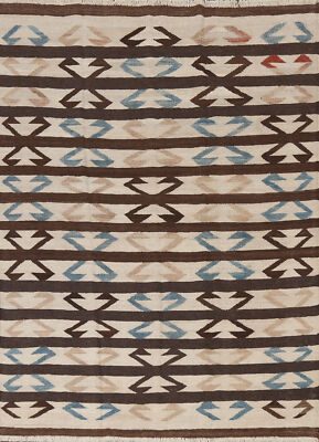 Dual-Sided Kilim Kelim Rugs Flatweave Wool Carpet 5x7 ft