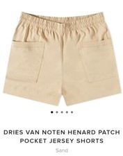 DRIES VAN NOTEN HENARD PATCH POCKET JERSEY SHORTS