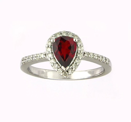 Anello Fidanzamento Donna Argento 925 Con Pietra Naturale A Forma Di Cuore: Ametista, Citrino, Topazio, Peridoto O Rubino, Regolabile Con Zirconi Cubici, Regalo Perfetto - 6