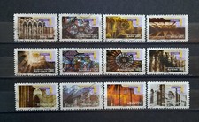 France 2011 Adhésifs Art gothique n° 552 à 563, Oblitérés=8,40€