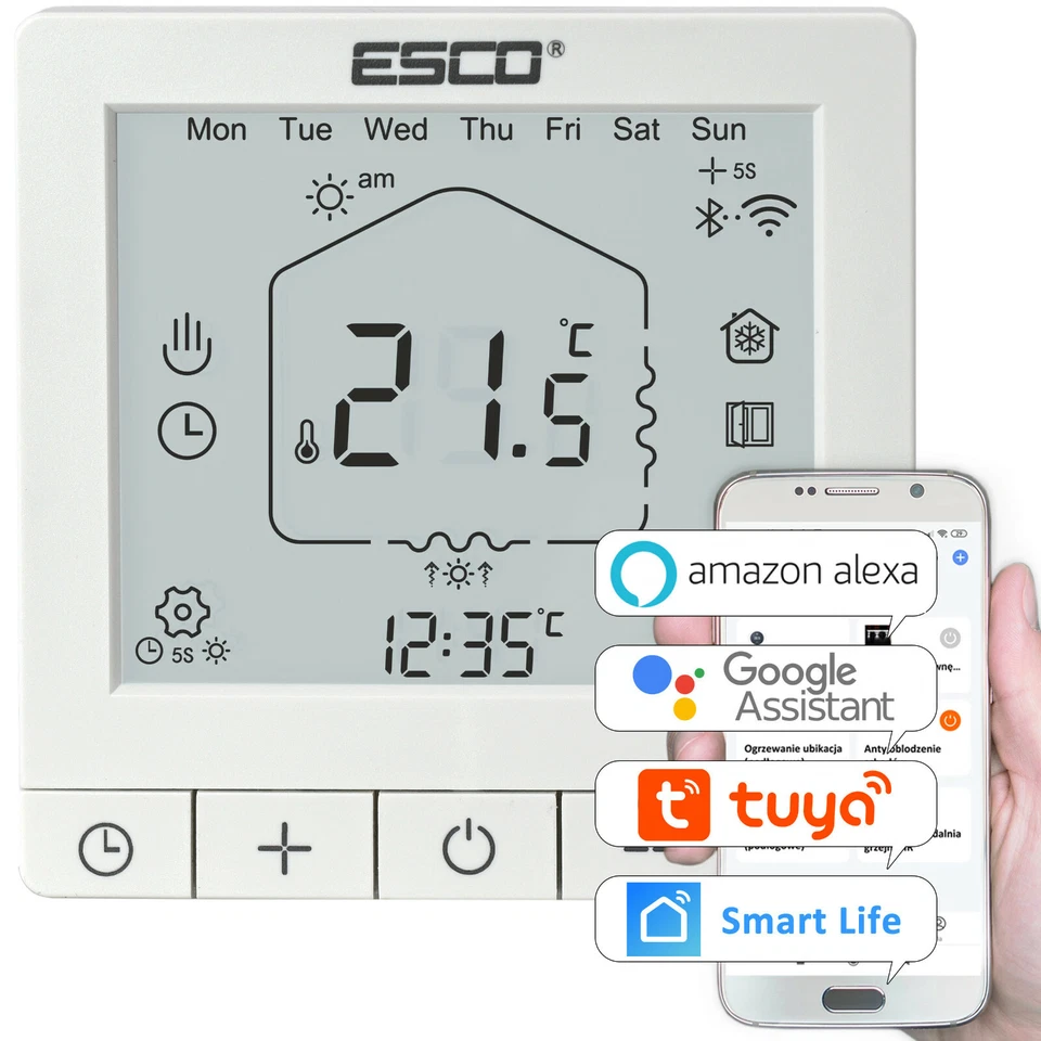 Heizung Temperaturregler WIFI SMART HOME Raumthermostat App Fußbodenheizung TUYA - Bild 2 von 4