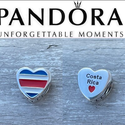 Rare Pandora Costa Rica 🇨🇷 Country Flag Exclusive Heart Charm | eBay