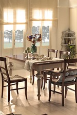 TAVOLO ALLUNGABILE CON FINITURA SHABBY CHIC PER CUCINA,SALA (DISP. ANCHE SEDIE) 