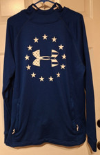 Under Armour Freedom Tech Loose Hoodie Men’s Large Blue Pullover Sweatshirt