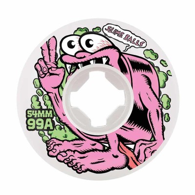 Slime Balls Hardline Skateboard Rollen Gremmie Vomit Mini 99a weiß 54mm