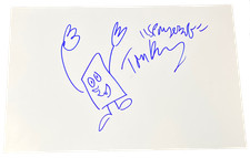 Tom Kenny Signed Hand Drawn Spongebob Squarepants 12x18 Sketch Art Beckett COA