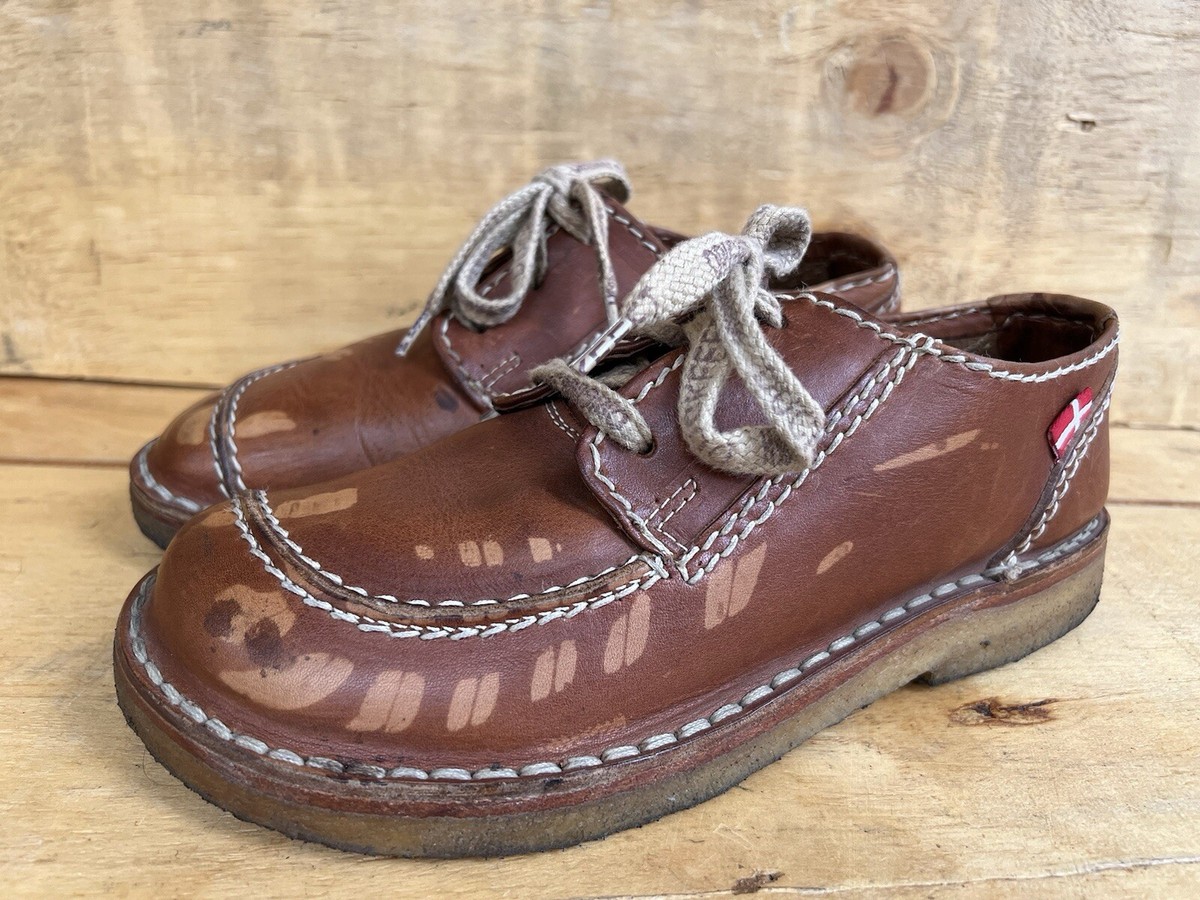 DUCKFEET Brown Leather Danish FYN Lace Up Shoes Size EU 38