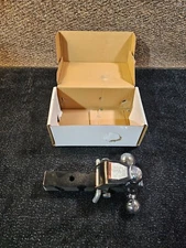 Buyers Products 1802279 Tri-Ball Truck Hitch W/ Hook Solid Shank for 2" Receiver