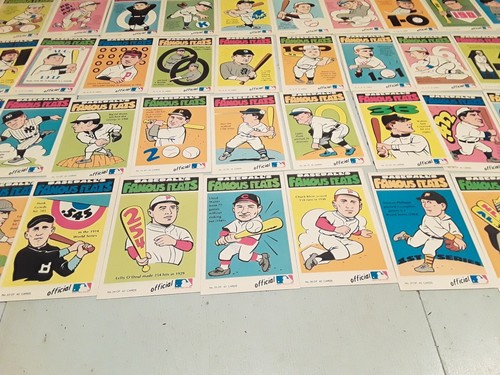 1972 Fleer Baseball Trading cards Complete Set Baseball's Famous Feats - Picture 5 of 14