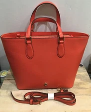 KATE LANDRY MED TOTE w/CROSSBODY STRAPS RED Zip Closure-Inside Pockets NWOT