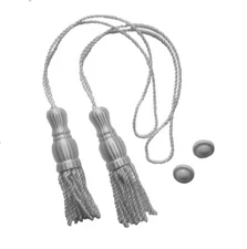 WHITE Hourglass SHADE TASSEL & Higbee Screw Button for Roller Window Shades 2pk