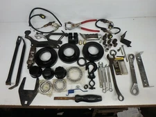 LOT of Miscellaneous Items Wrench, Hole Punch, Sand Paper Roll, Socket, Bolts cy