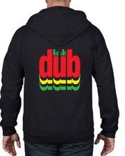 Dub Reggae Logo Full Zip Hoodie - Rasta Bob Marley Rastafarian