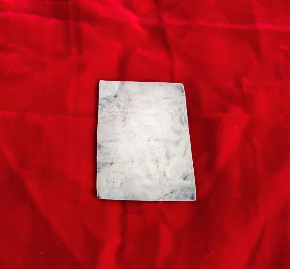 Antiguo Yantra Chandi Patra Religioso Coleccionable 19c Hecho a Mano Plata Santo SI41 Foto 4 de 4