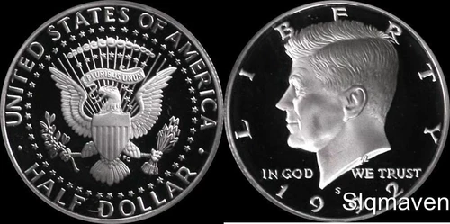 1992 S 90% Silver Kennedy Half Dollar Deep Cameo Gem Proof