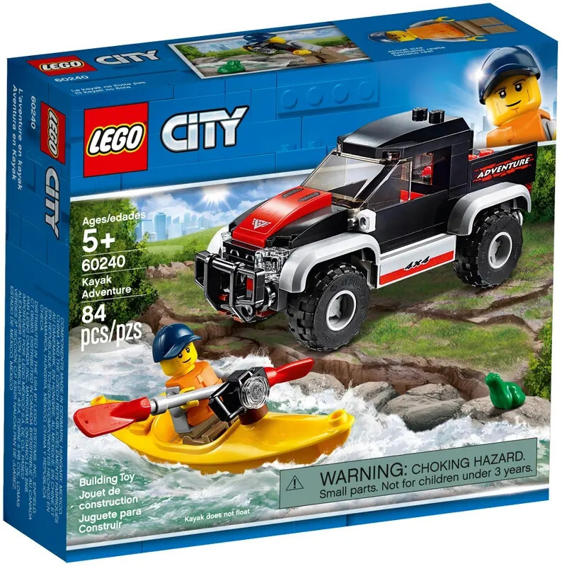 LEGO 60240 Kayak Adventure City Truck & Kayak Canoe Whitewater NEW