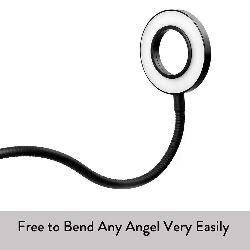 LED Selfie Ring Light with Cell Phone Holder Stand for Live Stream and Makeup - Image 3 of 4