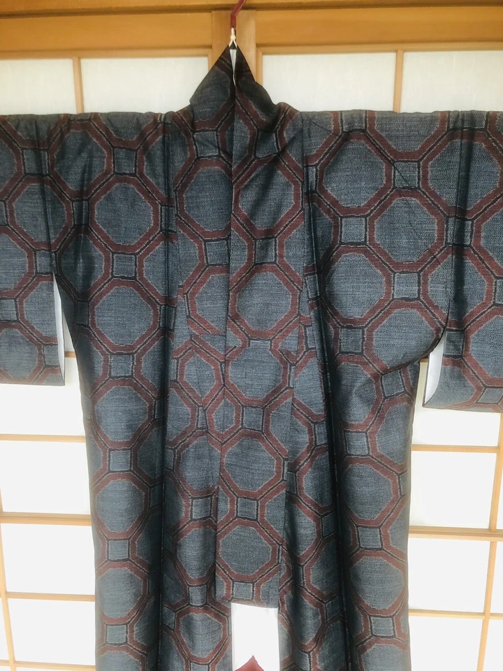 Kimono Japonés Hombre Mujer Alta Calidad Pura Seda Vintage Ropa Tradicional_96 Foto 3 de 4