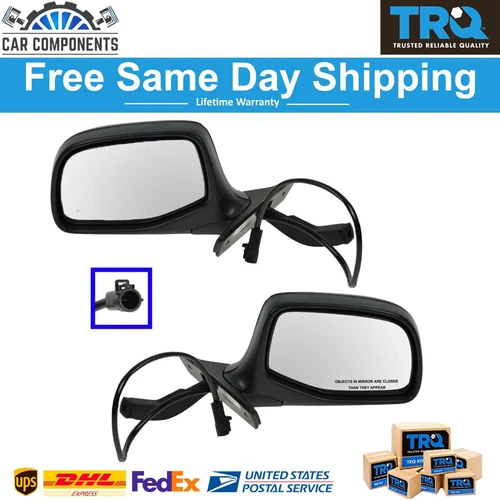 TRQ New Power Side View Mirrors & Set of 2 For 1992-1997 Ford F150 Lightning