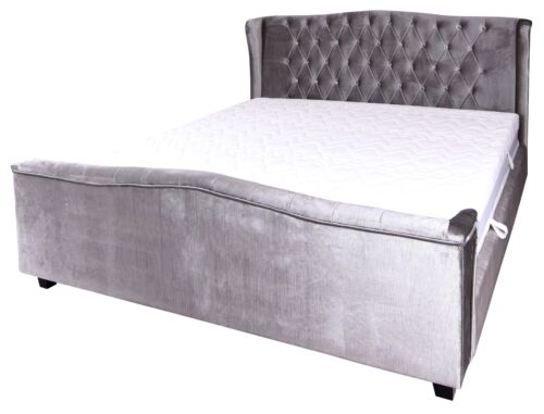 Bed 180 x 200 cm upholstered bed velvet Chesterfield double bed bedroom double bed new - Picture 1 of 7
