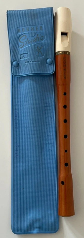 HOHNER Studio 9511 Vintage Ancienne Flûte à bec Bois Made Germany Recorder 32 cm - Photo 2/4
