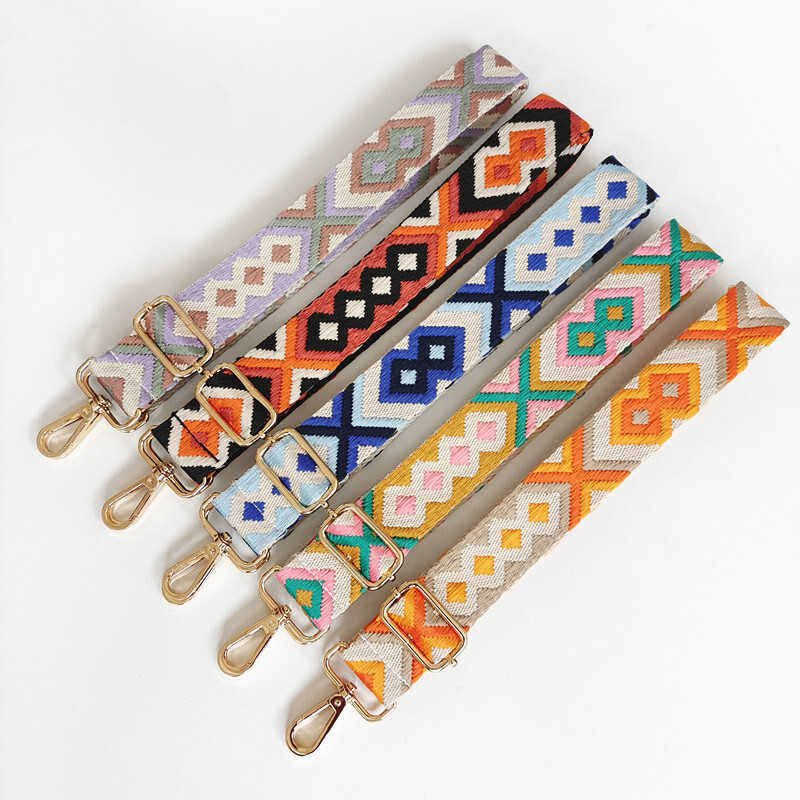Colorful Wide Ethnic Style Bag Belt Casual Accessory  