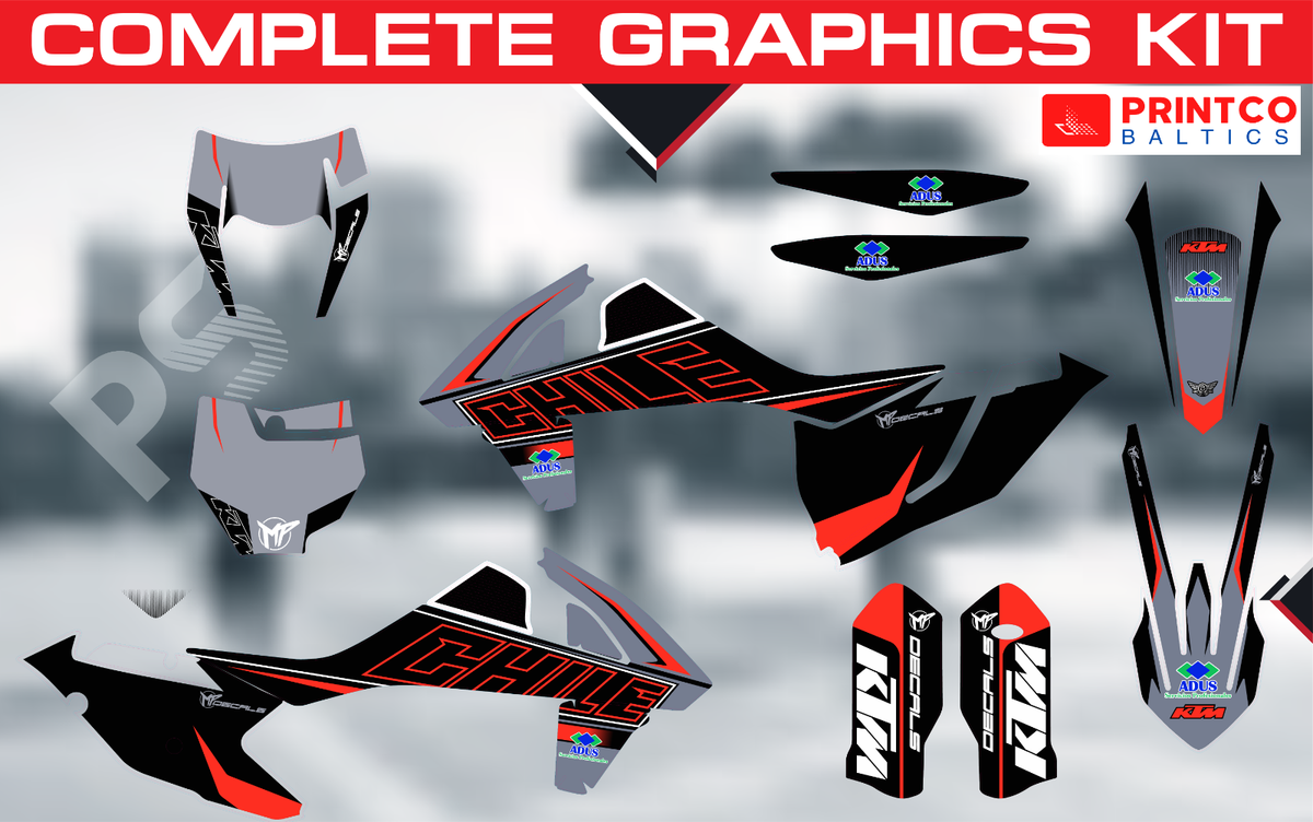 KTM SX EXC 65 85 125 250 300 450 2013-2025 complete graphics kit