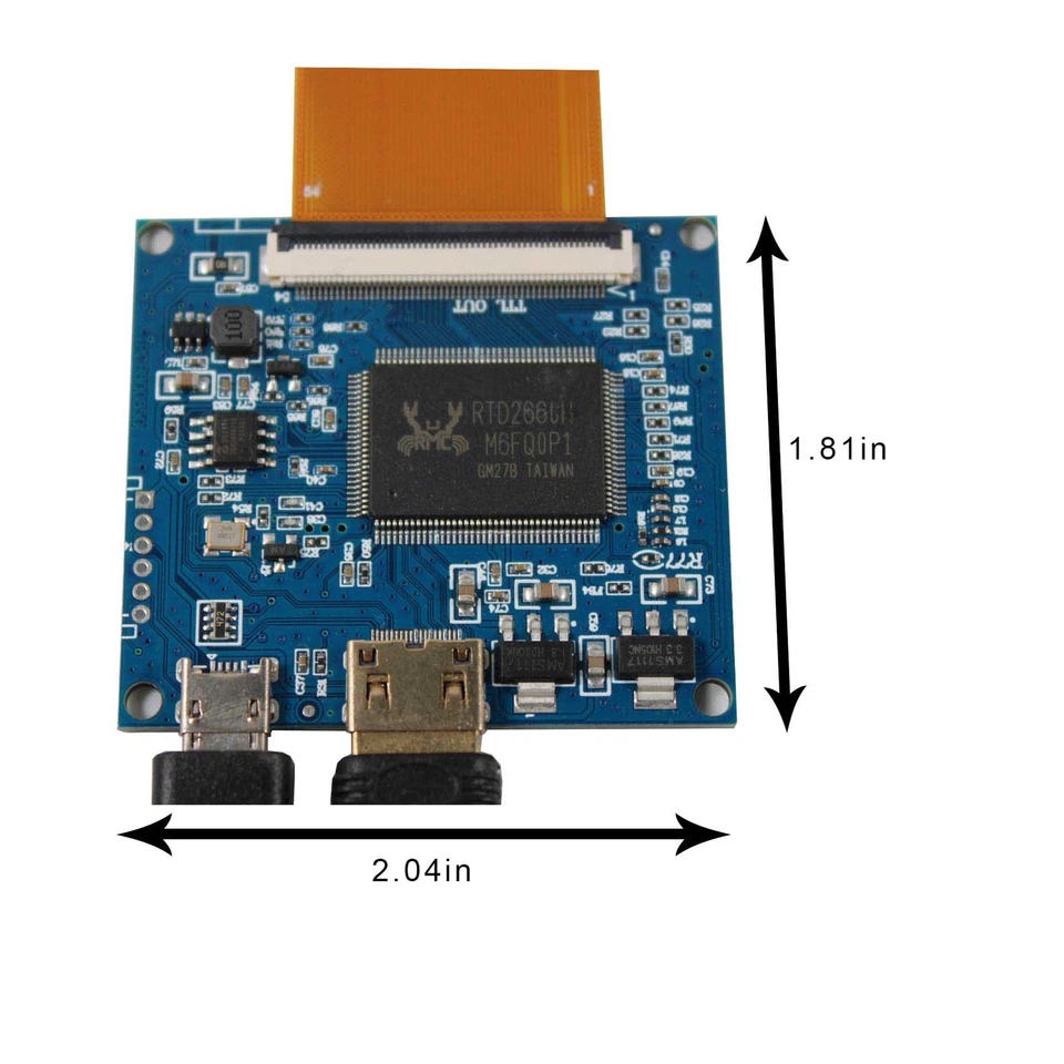 Pantalla LCD de 3,5 pulgadas 640X480 con placa Mini HD 5VC alimentación sin OSD6 Foto 2 de 4