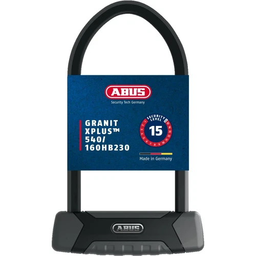 Bügelschloss Granit XPlus 540 + USH-Halterung - Fahrradschloss mit 13 mm star...