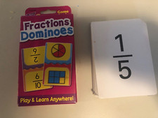 TREND Fractions Dominoes Challenge Cards Used  Extra set of White Cards 