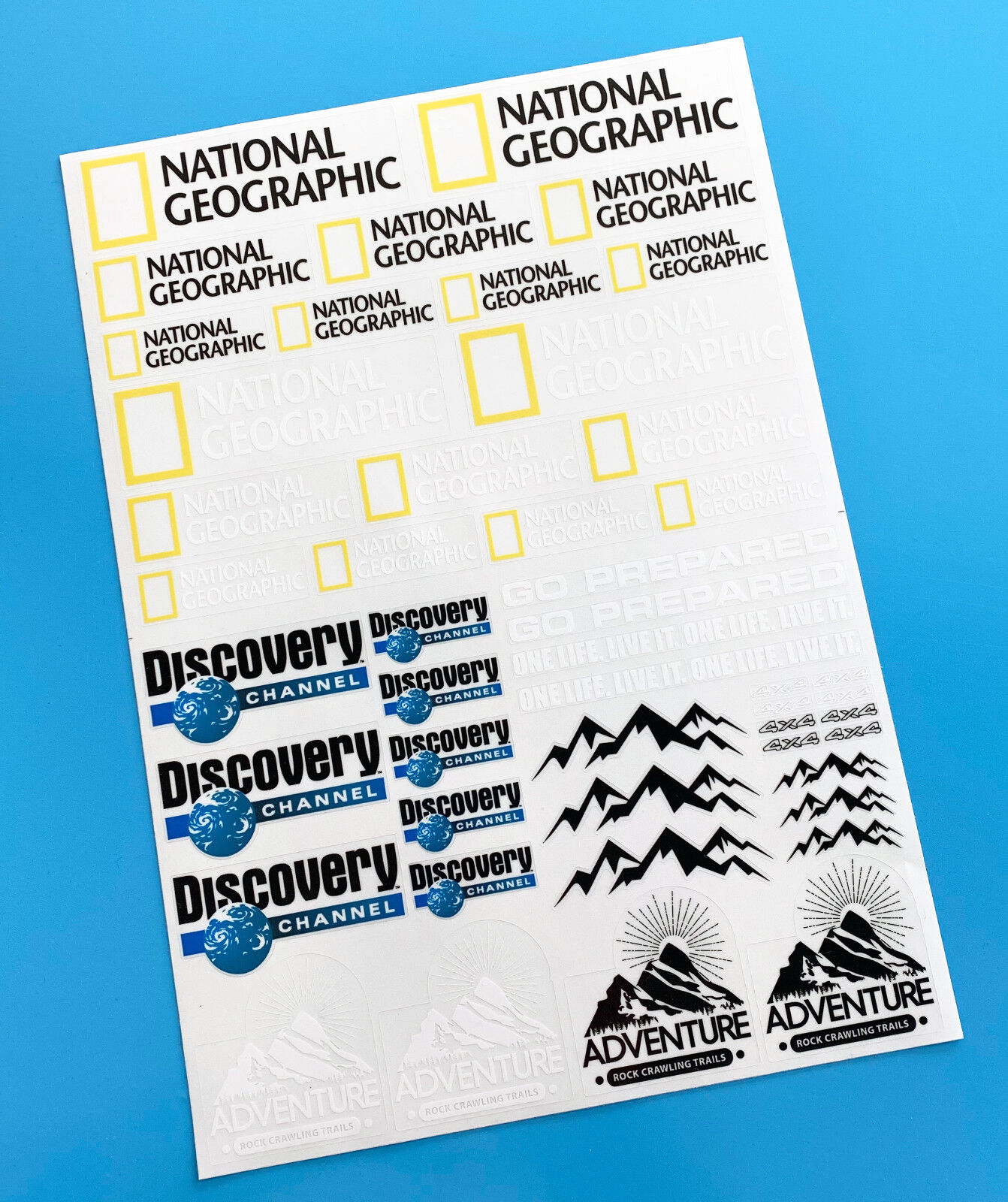 RC Rock Crawler 'DISCOVERY Nat Geo' 10th scale stickers decals RC4WD D90