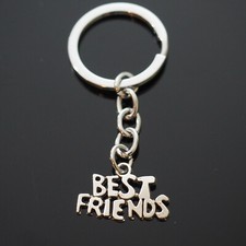 "Best Friends" Pendants Charms Silver Keychain Key Chain Ring BFF Gift