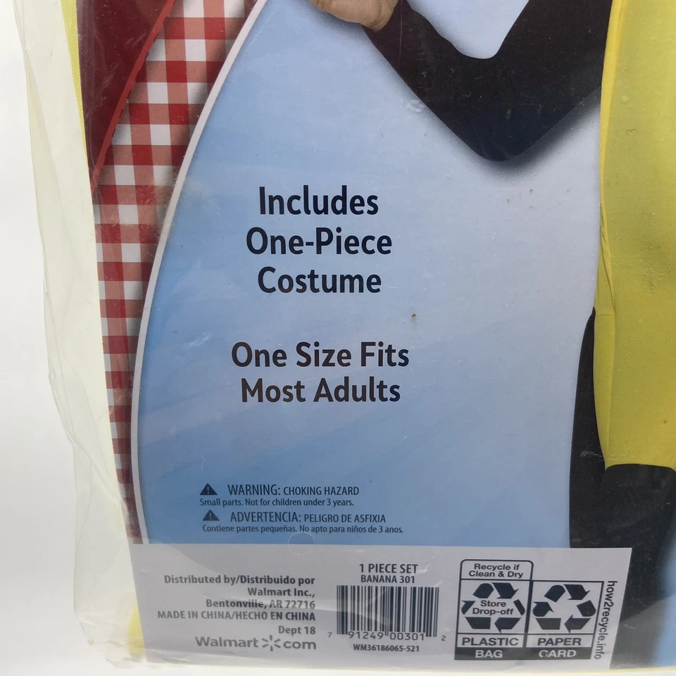 Disfraz de Plátano Adulto Comida Fruta Amarilla Halloween Rasta Imposta Talla Única Foto 3 de 3