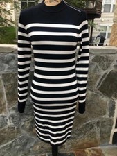 Everlane navy ivory stripe  sweater dress size Medium  (DR10000