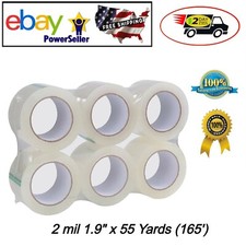 Clear Packing Tape 6 Rolls Total 55Y Heavy Duty Refill Rolls Shipping 165'