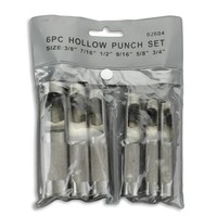 6pc Hollow Hole Punch 3/8 - 3/4 Leather Plastic Cutter Washer Gasket Maker on sale 6pc Hollow Hole Punch 3/8 - 3/4 Leather Plastic Cutter Washer Gasket Maker on sale