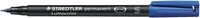 5X Staedtler® 313-3 Feinschreiber Universalstift Lumocolor® Permanent S Blau